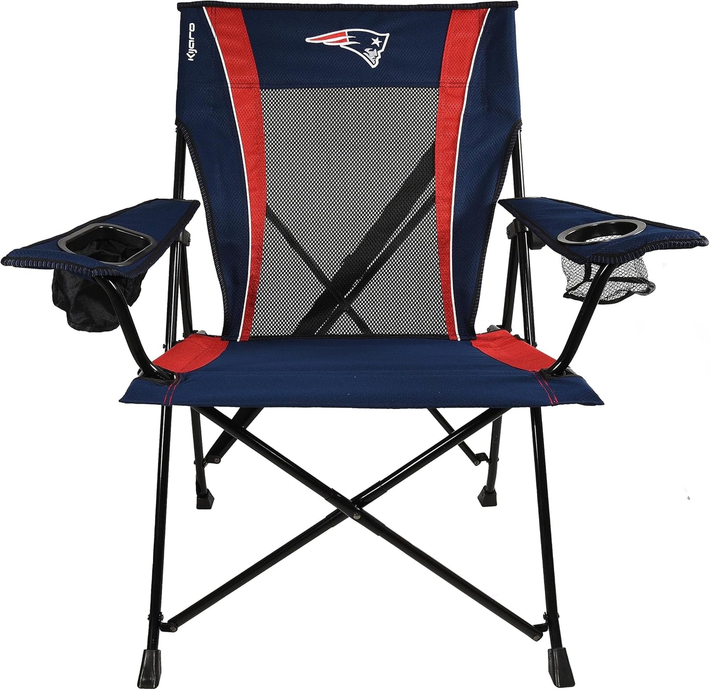 Kijaro Dual Lock Pro NFL Sports Fan Folding Chair, 26" L x 35.5" W x 37" H, New England Patriots