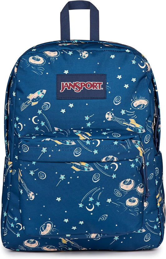 JanSport SuperBreak One Backpack - Durable, Lightweight Bag with 1 Main Compartment, Front Utility Pocket with Built-in Organizer, Premium Backpack, Vortex Voyage