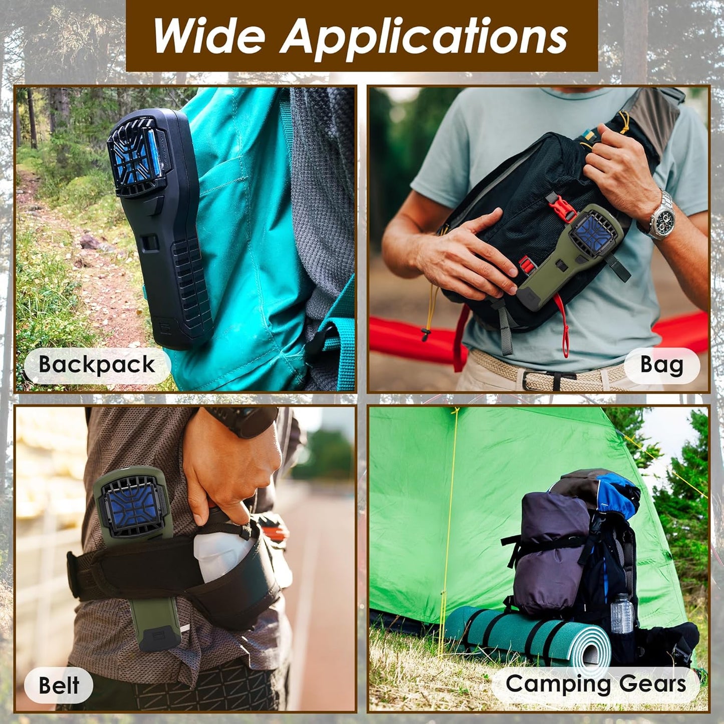 Saillong 2 Pack Detachable Belt Clip, Attach Clips to Belts, Camping Gear, Shoulder Straps and Carry Bags