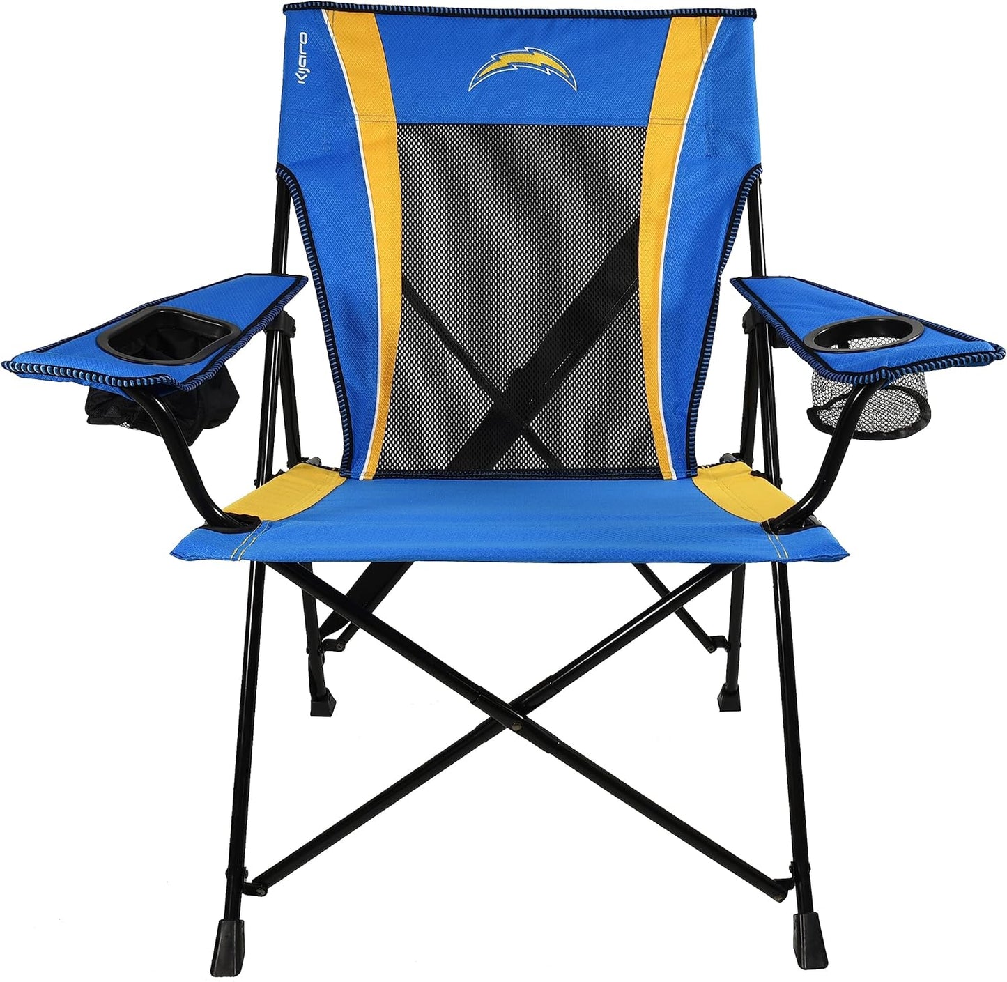 Kijaro Sports Fan Folding Chair, 26" L x 35.5" W x 37" H, Los Angeles Chargers