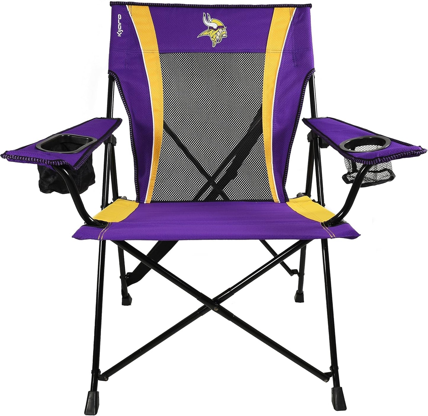 Kijaro Dual Lock Pro Sports Fan Folding Chair, 26" L x 35.5" W x 37" H, Minnesota Vikings