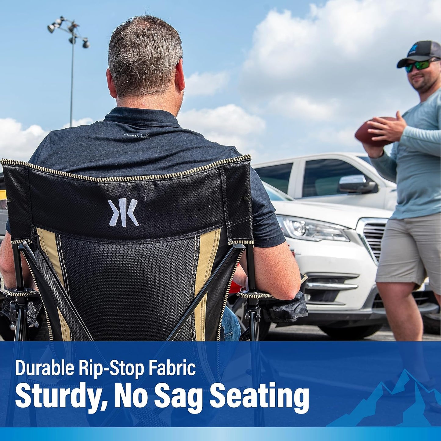 Kijaro NFL Sports Fan Folding Chair, 26" L x 35.5" W x 37" H, New Orleans Saints