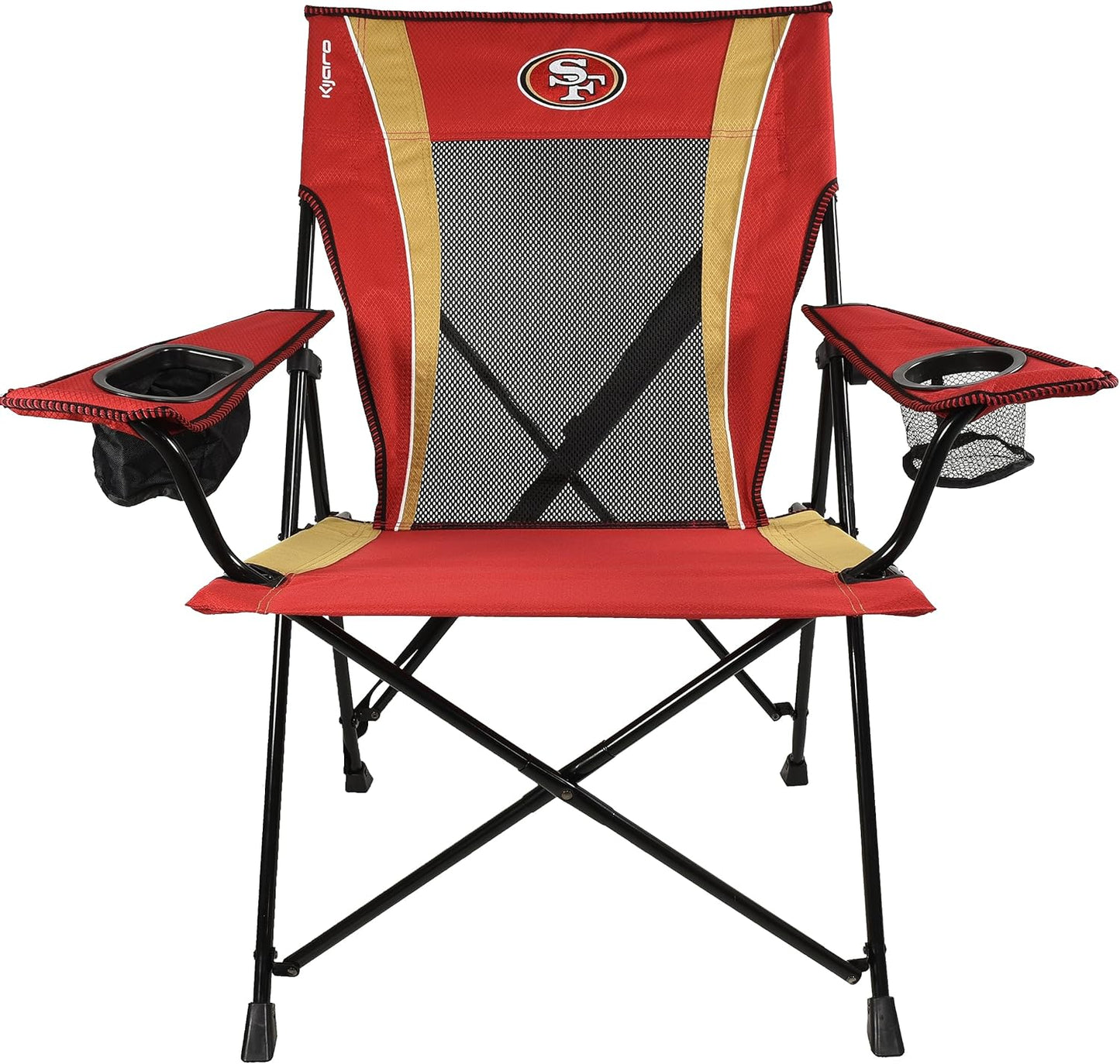 Kijaro Dual Lock Pro Sports Fan Folding Chair, 26" L x 35.5" W x 37" H, San Francisco 49ers