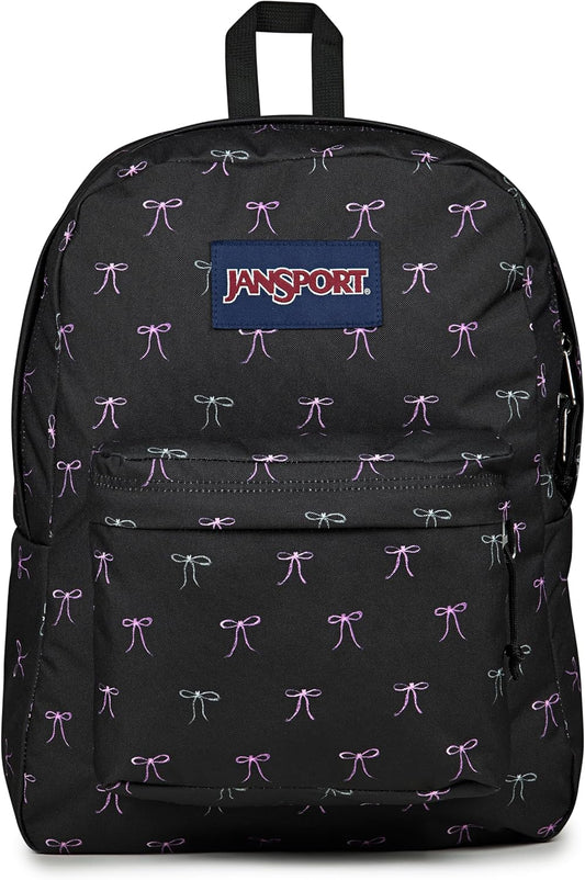 JanSport SuperBreak One Backpack - Durable, Lightweight Bookbag with 1 Main Compartment, Front Utility Pocket with Built-in Organizer - Premium Backpack, Bad Bows
