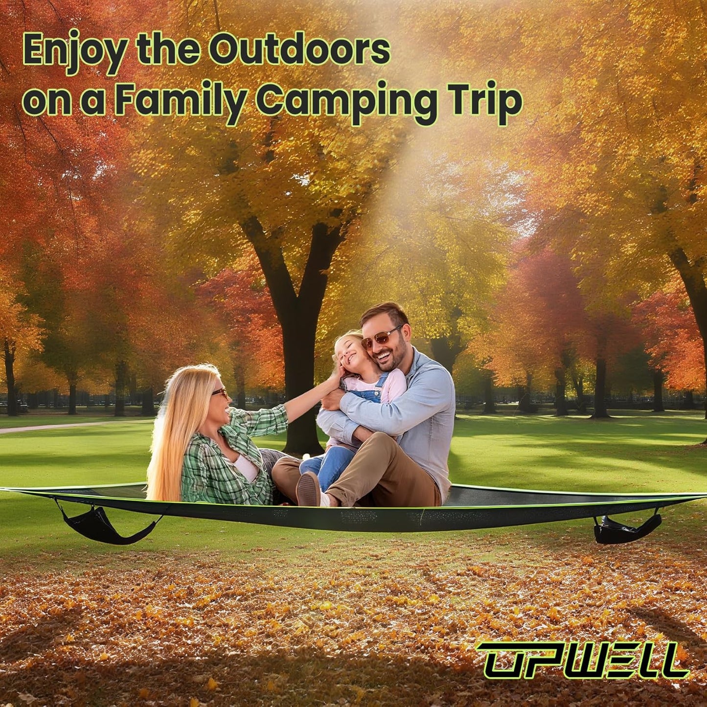 10ft Triangle Hammock Tent for Camping - Extra Large 1100lb Capacity, w/Ratchet Straps & Storage | Quick-Dry Portable Hammock for Adults, Family