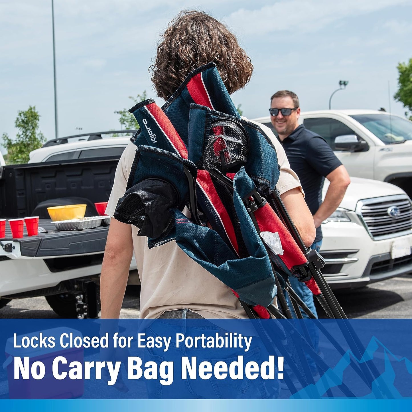 Kijaro Dual Lock Pro Sports Fan Folding Chair, 26" L x 35.5" W x 37" H, Houston Texans