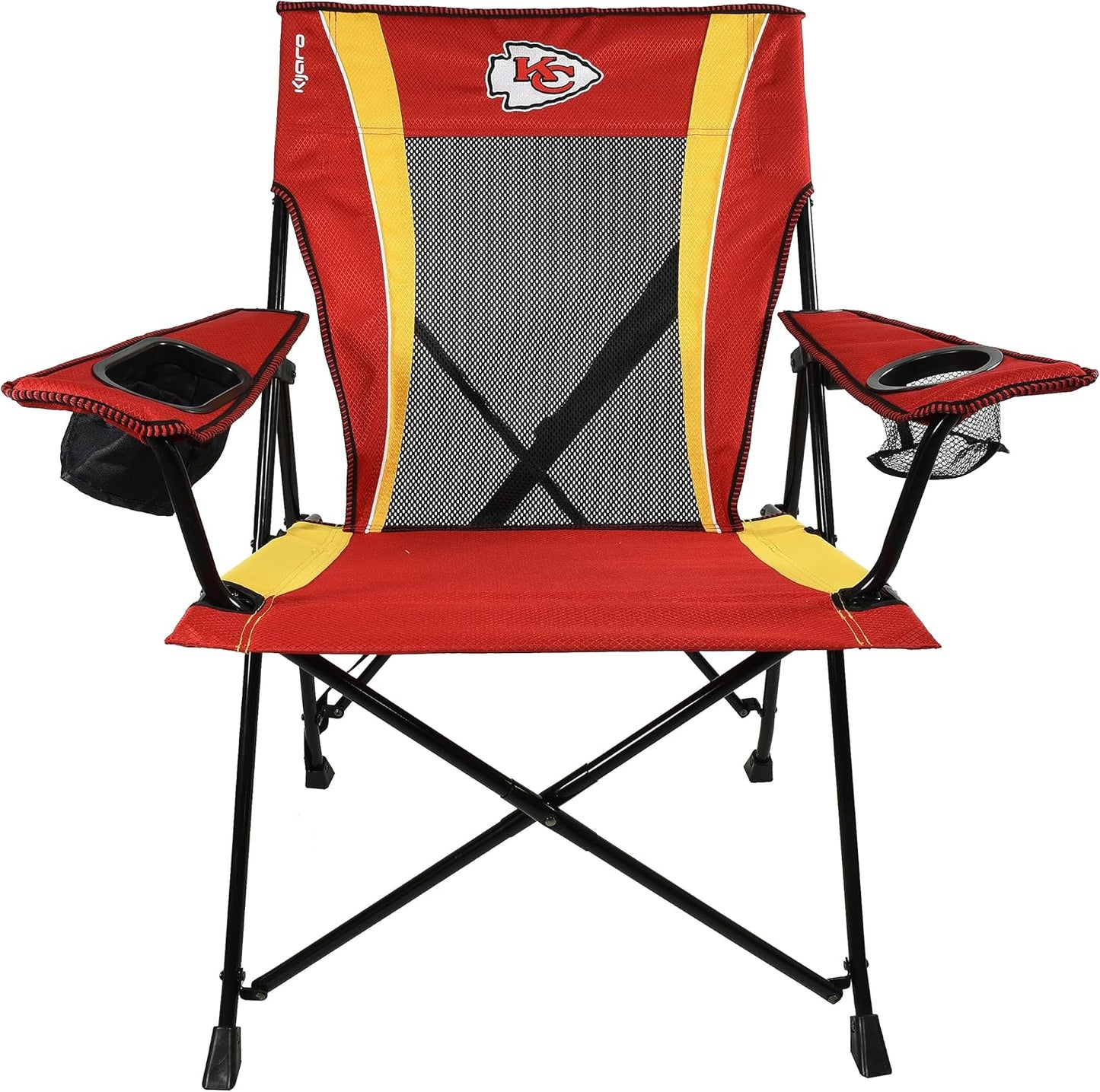 Kijaro Dual Lock Pro Sports Fan Folding Chair, 26" L x 35.5" W x 37" H, Kansas City Chiefs