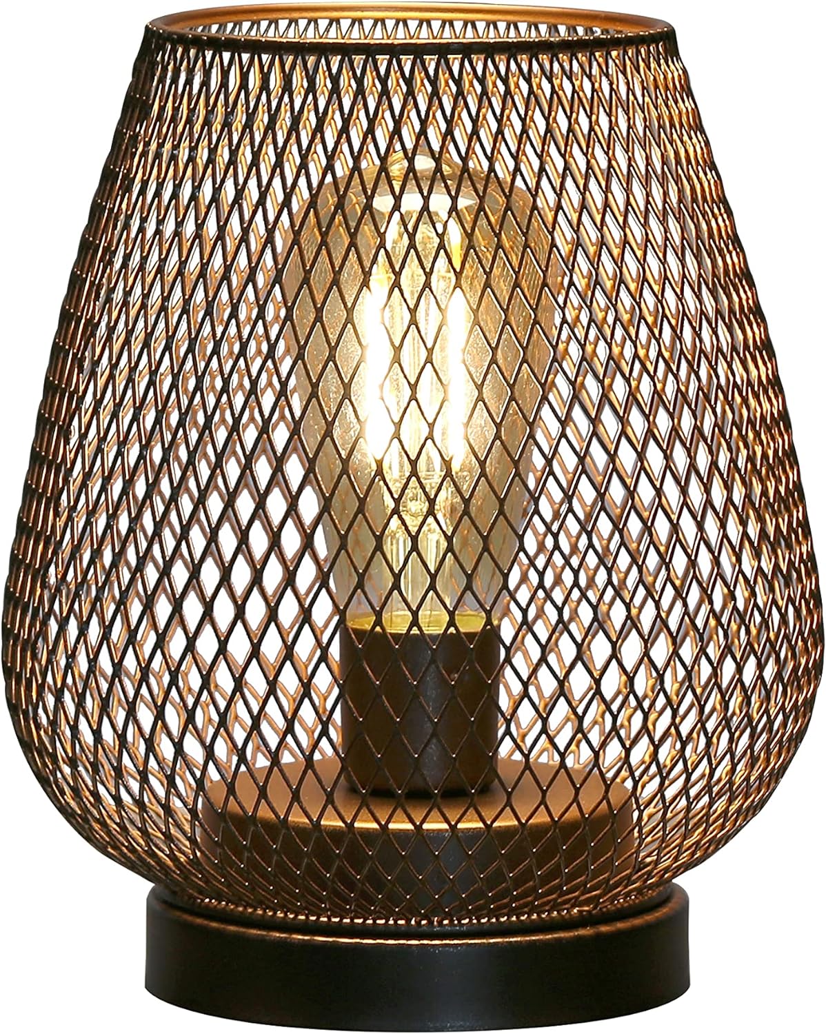 JHY DESIGN Metal Cage LED Lantern Battery Powered Cordless Accent Light with LED Great for Weddings Parties Patio Events for Indoors Outdoors