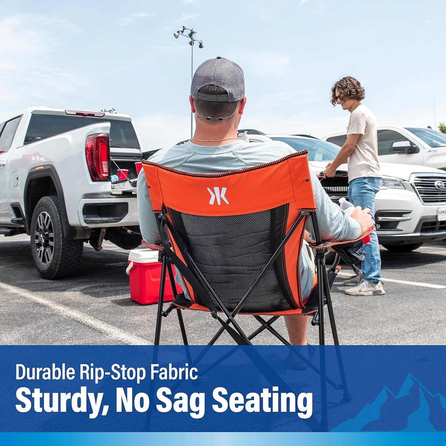 Kijaro Sports Fan Folding Chair, 26" L x 35.5" W x 37" H, Cincinnati Bengals