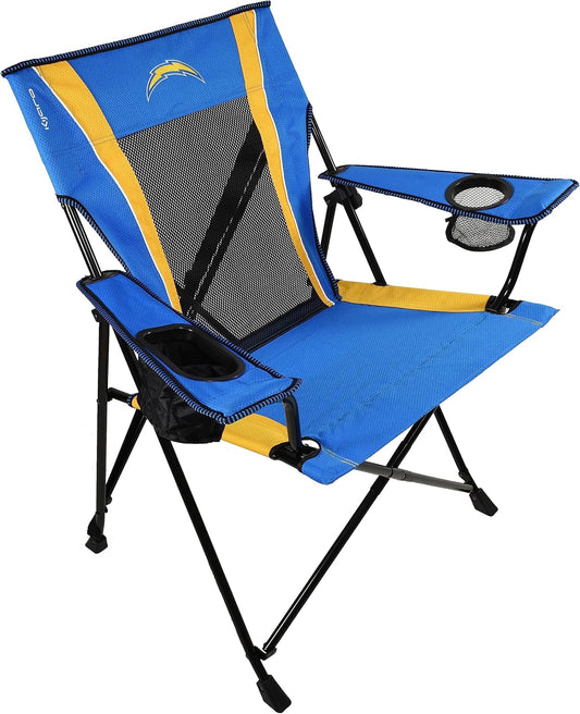 Kijaro Sports Fan Folding Chair, 26" L x 35.5" W x 37" H, Los Angeles Chargers