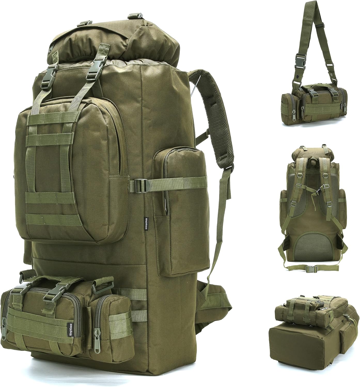 King'sGuard 100L Camping Hiking Backpack Molle Rucksack Military Camping Backpacking Daypack