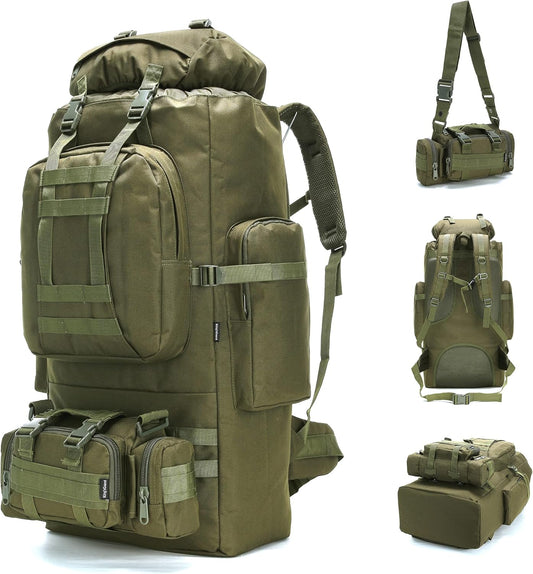 King'sGuard 100L Camping Hiking Backpack Molle Rucksack Military Camping Backpacking Daypack