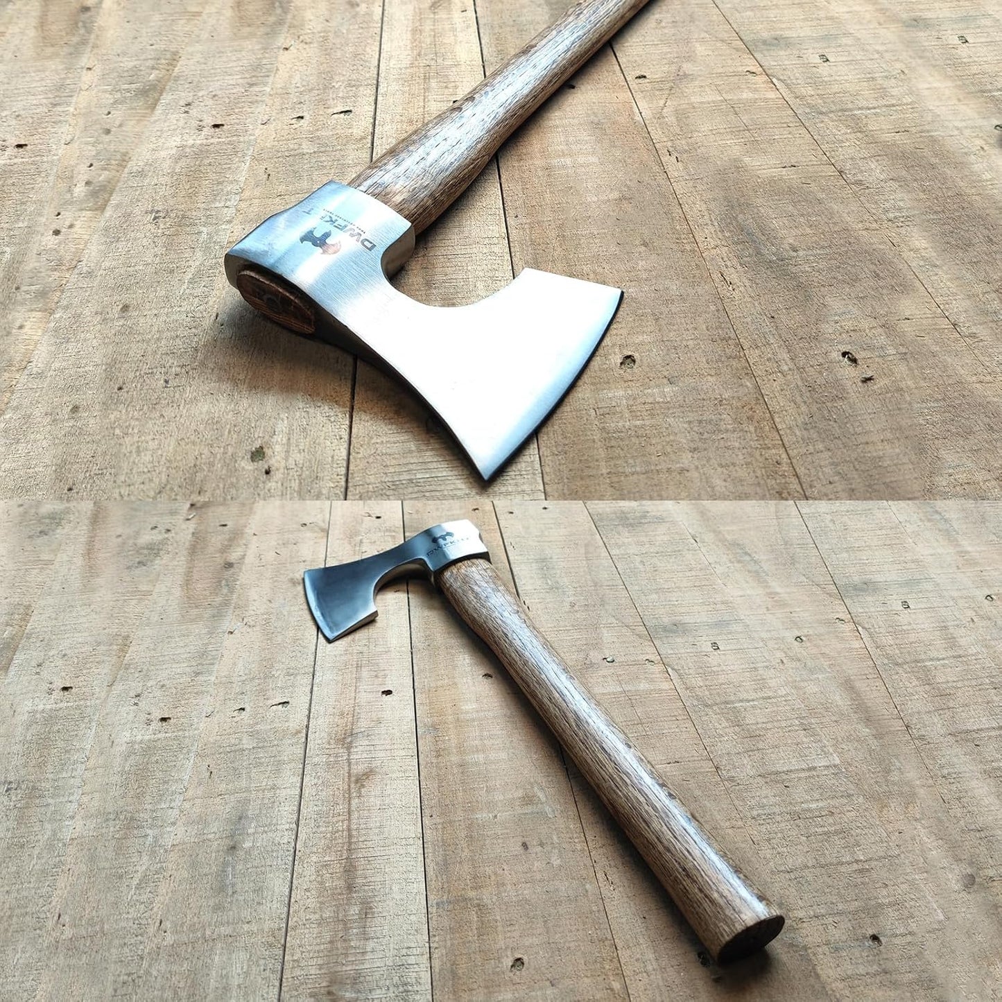 16.5" Throwing Axe, 3 Pack Throwing Axe Set with 1065 High Carbon Steel & Beech Wood Handle, Perfect for Axe Throwing Games, Competition and Recreation, Ideal Gift for Men (Silver Gray)