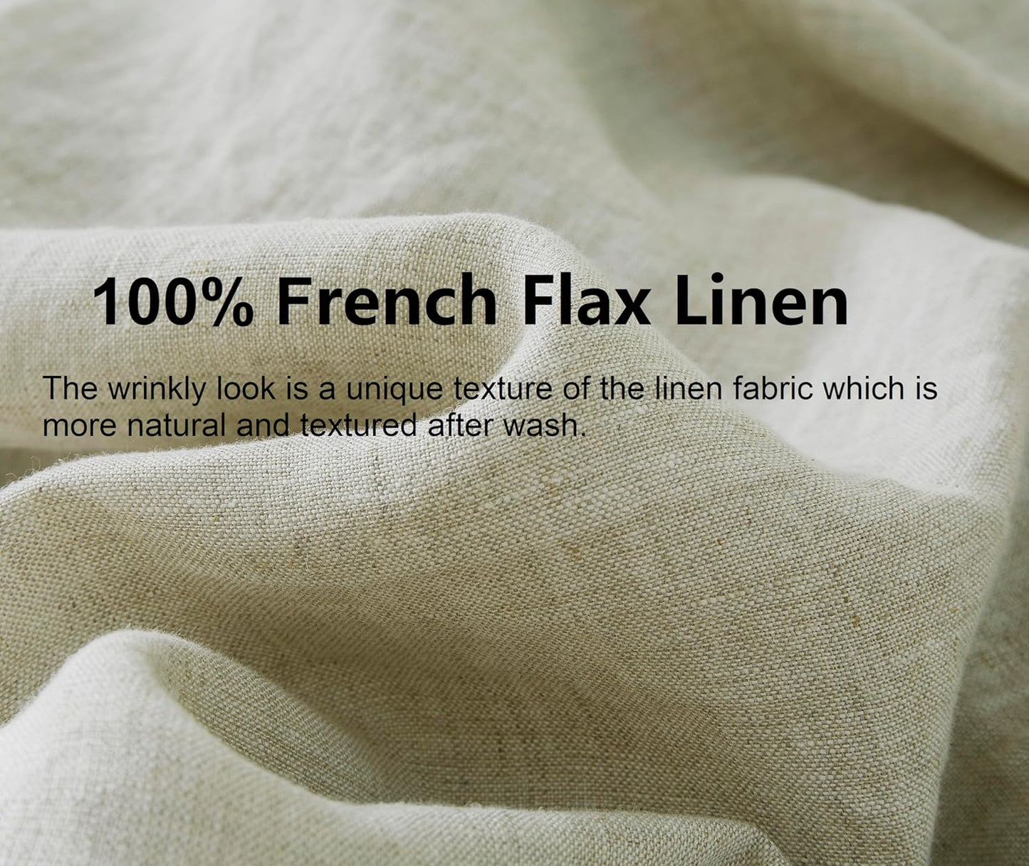 100% French Flax Linen Tablecloths Rectangle 108Lx60W Inch for Dinners, Parties, Easter, Halloween, Camping, Stone Washed, Textured, Machine Washable, 8-10 Sets (60''x108'', Natural Linen)
