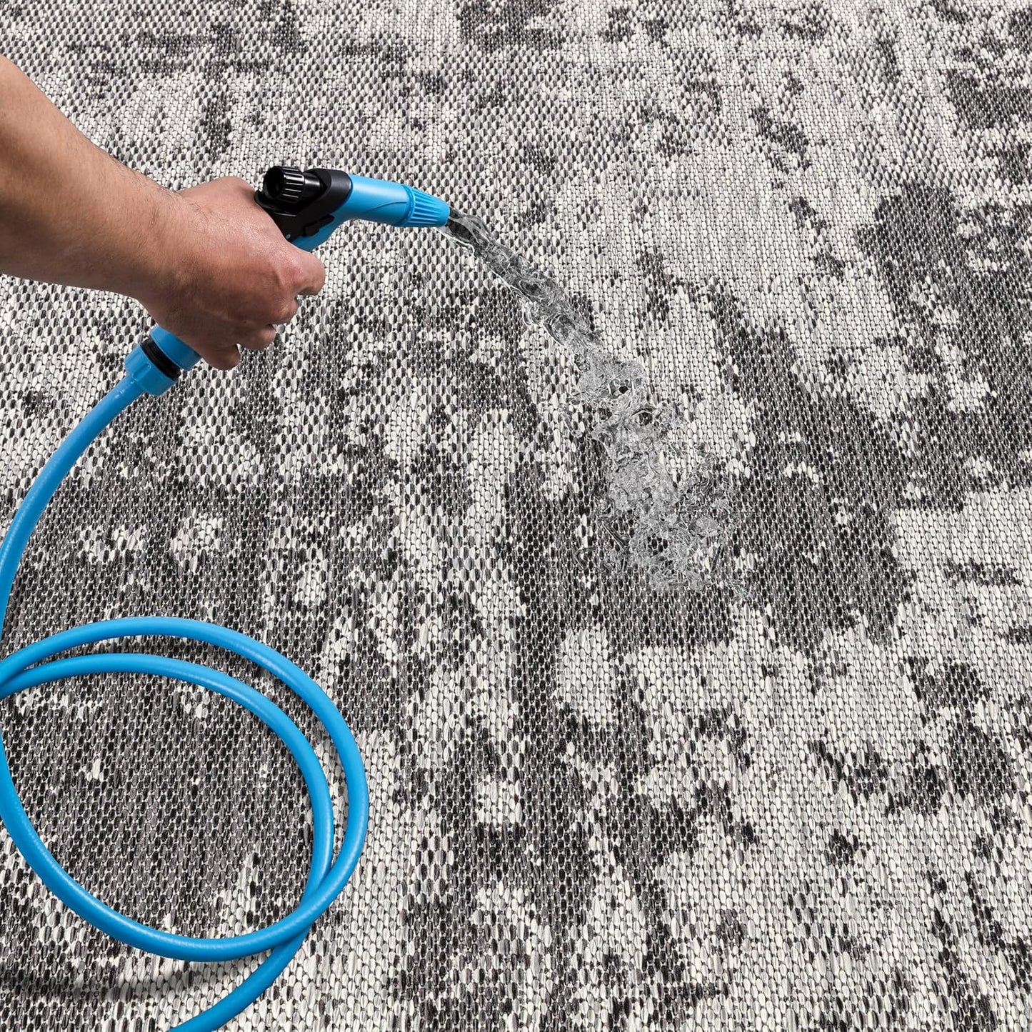 Keen Home Design Terrace Outdoor Throw Rug - 3x5 Washable Indoor/Outdoor Rug for Patio, Kitchen, Balcony, Beach, Garden, Deck and Porch, Size: 3'x5'