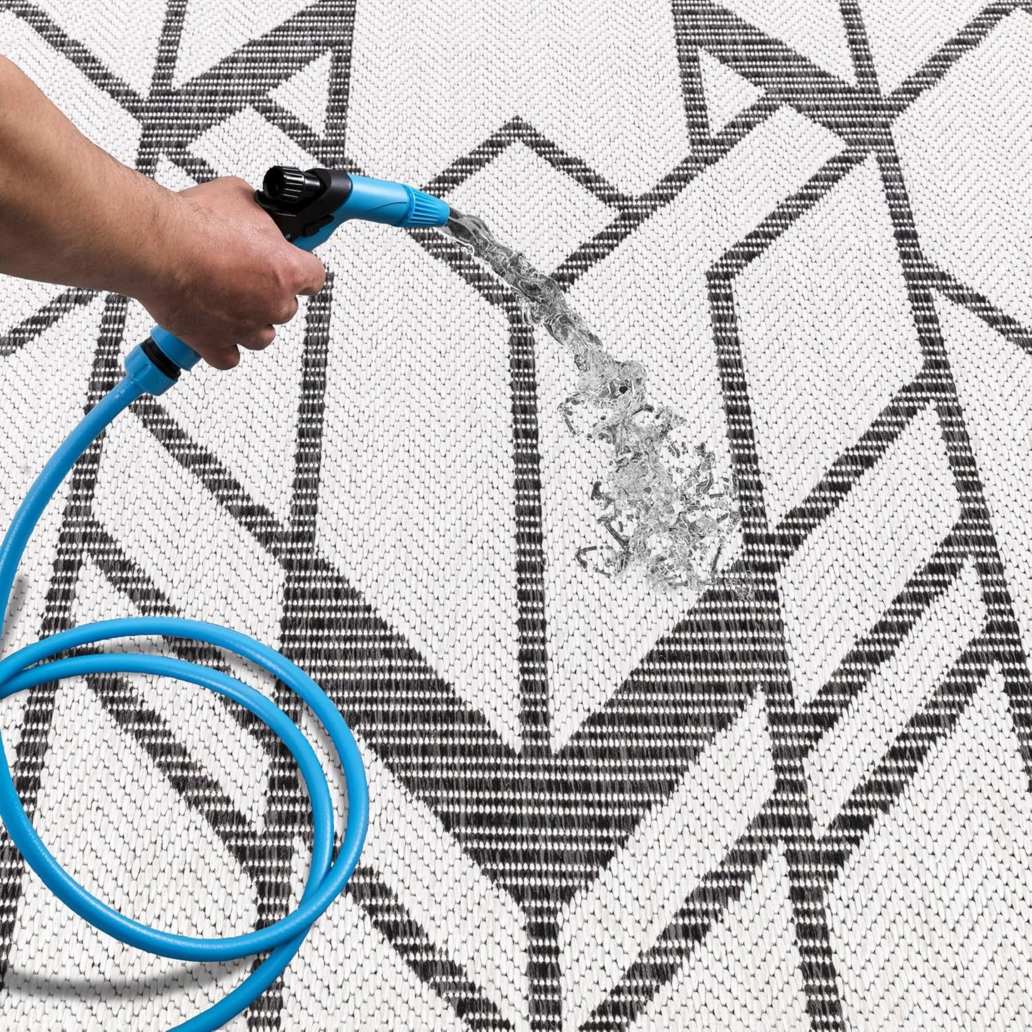 Keen Home Design Terrace Outdoor Area Rug - 6x9 Washable Indoor/Outdoor Rug for Patio, Kitchen, Balcony, Beach, Garden, Deck and Porch, Size: 6'x8'10"