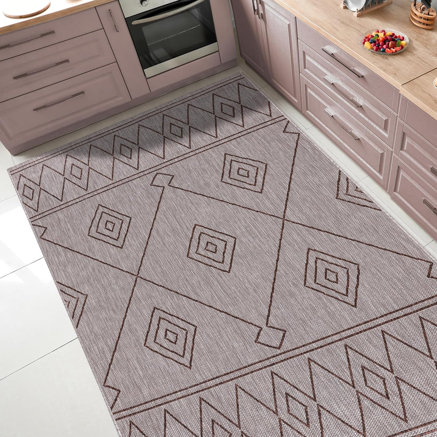 Keen Home Design Terrace Outdoor Area Rug - 12x15 Washable Indoor/Outdoor Rug for Patio, Kitchen, Balcony, Beach, Garden, Deck and Porch, Size: 12'x15'